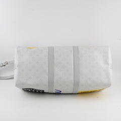 Louis Vuitton Keepall Bandouliere 50 Antarcita Logo Story