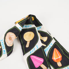 Hermes Funny Icecream Twilly Black Silk