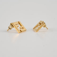 Fendi FF Gold Stud Fashion Earrings