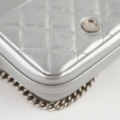 Chanel Silver Giant CC Mini Flap (microchip)