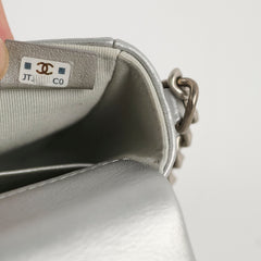 Chanel Silver Giant CC Mini Flap (microchip)