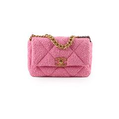 Chanel 19 Pink Tweed Small - Microchipped