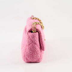 Chanel 19 Pink Tweed Small - Microchipped