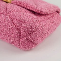 Chanel 19 Pink Tweed Small - Microchipped