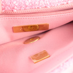 Chanel 19 Pink Tweed Small - Microchipped