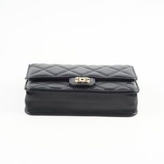 Chanel Wallet On Chain Top Handle Lambskin Black (microchip)