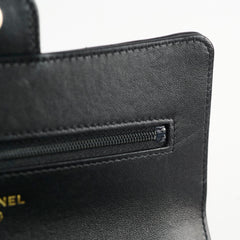 Chanel Wallet On Chain Top Handle Lambskin Black (microchip)