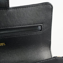 Chanel Wallet On Chain Top Handle Lambskin Black (microchip)