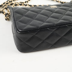 Chanel 25A Zip Clutch with Chain Caviar Black