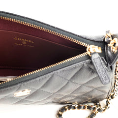 Chanel 25A Zip Clutch with Chain Caviar Black