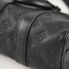 Louis Vuitton Keepall Bandoulière 25 Black Monogram Taurillon Leather