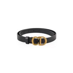 Dior CD Leather Belt Black - Size 70