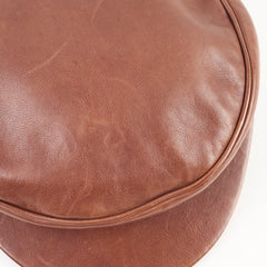 Hermes Saint Honore Leather Beret 58 Brown Size S