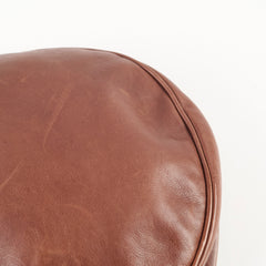 Hermes Saint Honore Leather Beret 58 Brown Size S