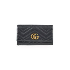 Gucci GG Marmont Continental Long Wallet Black