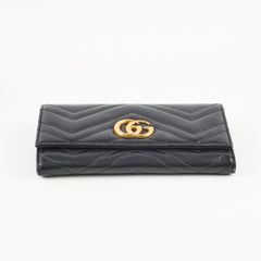 Gucci GG Marmont Continental Long Wallet Black