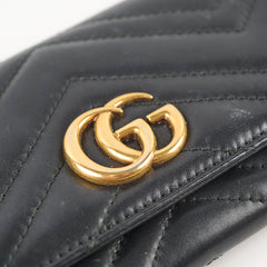 Gucci GG Marmont Continental Long Wallet Black