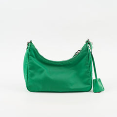 Prada Tessuto Re-Edition 2005 Nylon Hobo Green
