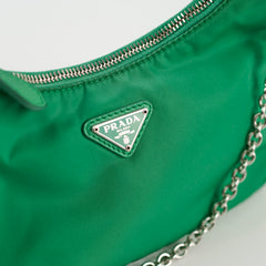 Prada Tessuto Re-Edition 2005 Nylon Hobo Green
