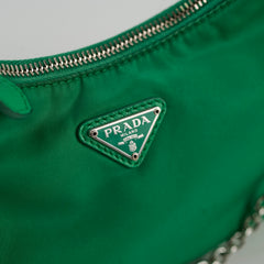 Prada Tessuto Re-Edition 2005 Nylon Hobo Green