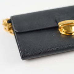 Prada Wallet On Chain Saffiano Black