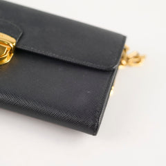 Prada Wallet On Chain Saffiano Black