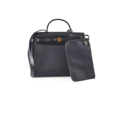 Hermes Herbag 31 Black GHW U Stamp