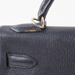 Hermes Kelly 32 Togo Navy Chèvre de Coromandel - D square stamp