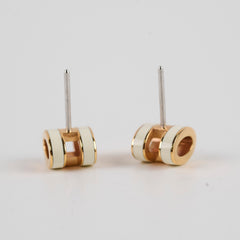 Hermes Mini Pop H Blanc Earrings