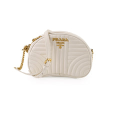 Prada Diagramme Cream Camera Bag