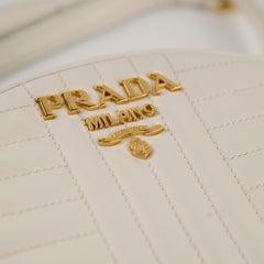 Prada Diagramme Cream Camera Bag