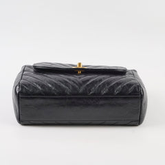 Chanel Hampton Flap Black Aged Calfskin