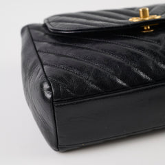Chanel Hampton Flap Black Aged Calfskin