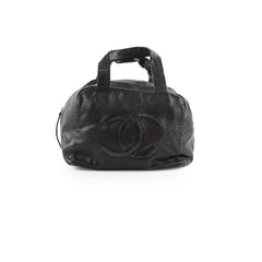 Chanel Perforated CC Bowling Bag Black