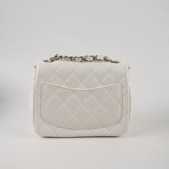 Chanel Classic Mini Square Caviar White