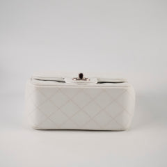 Chanel Classic Mini Square Caviar White