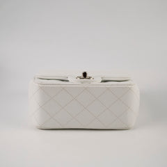 Chanel Classic Mini Square Caviar White