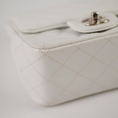 Chanel Classic Mini Square Caviar White