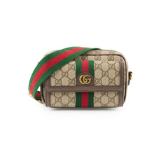 Gucci Ophidia Mini Ebony Supreme Beige