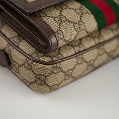 Gucci Ophidia Mini Ebony Supreme Beige