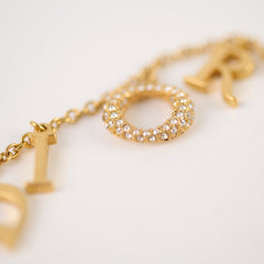 Dior Gold Crystal and Pearl Fashion Jewellery Necklace