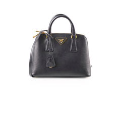 Prada Dome Saffiano Black Tote