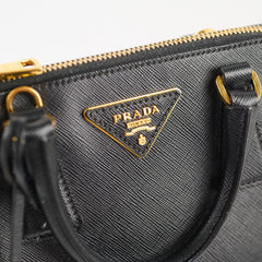 Prada Dome Saffiano Black Tote