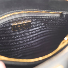 Prada Dome Saffiano Black Tote