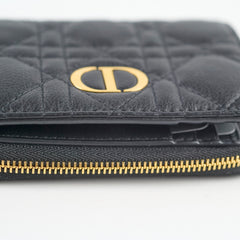 Christian Dior Caro Scarlet Wallet Black