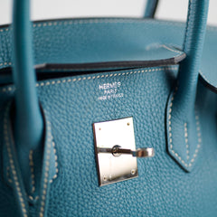 Hermes Birkin 30 Blue Jeans Togo Square R 2014