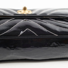 Chanel East West Black Chevron Patent Bag- Series 8