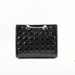 Christian Dior Large Lady Dior Black Patent