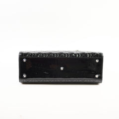 Christian Dior Large Lady Dior Black Patent