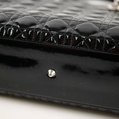 Christian Dior Large Lady Dior Black Patent